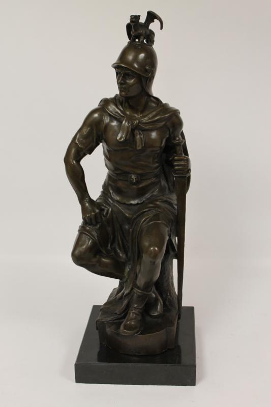 A Bronze Study of a Classical Warrior